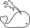 Simple Whale Outline Clip Art